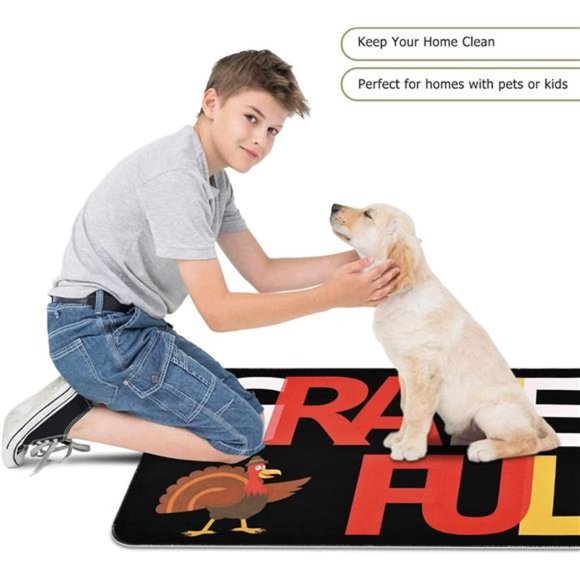 Thanksgiving Area Rug, Turkey Outdoor & Bathroom Floor Mat18 x 30 Inch - Picture 3 of 7